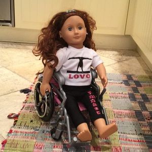 Our Generation doll and wheel chair!